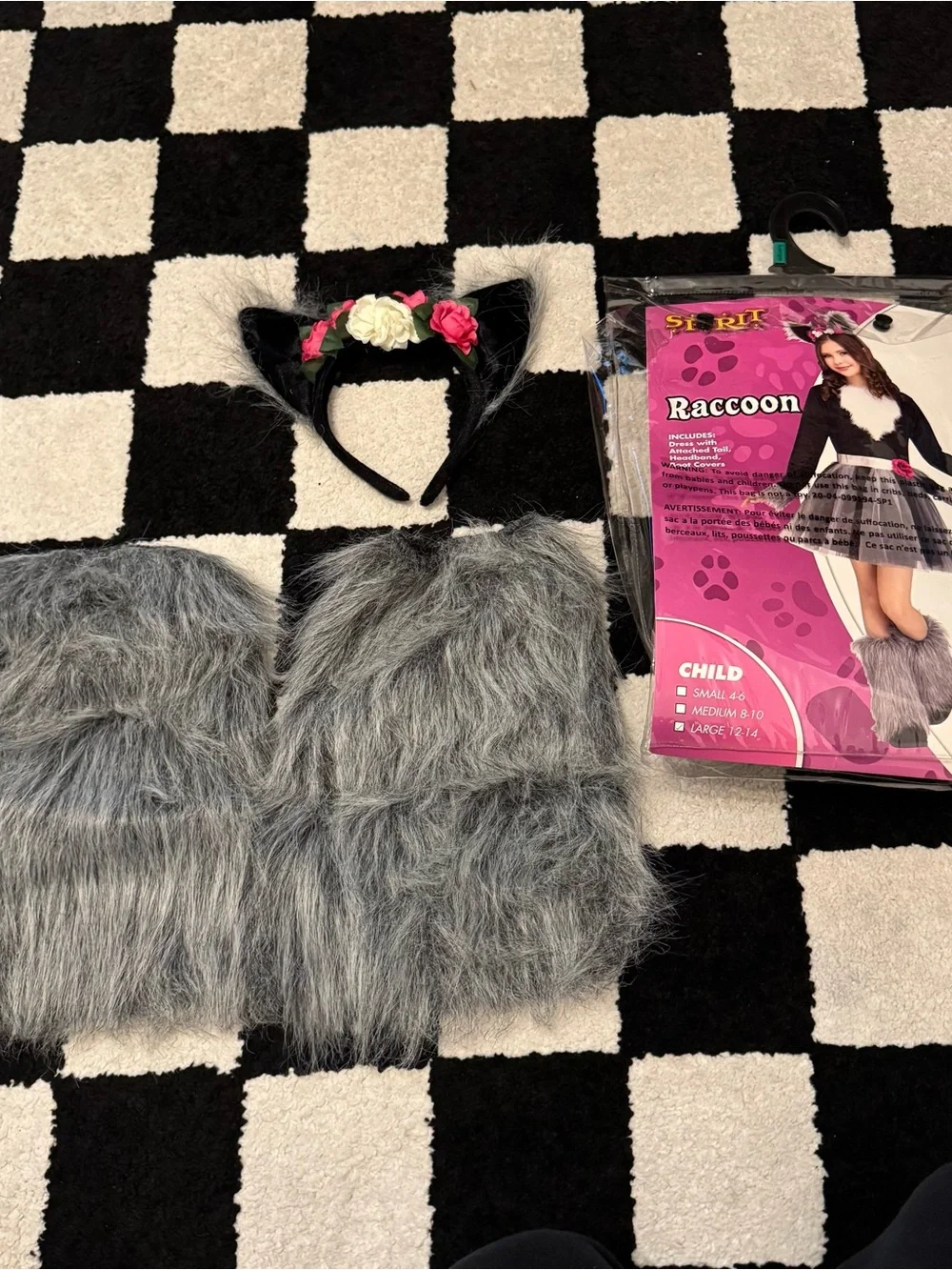 Spirit Raccoon Dress Kids Costume Size Large
